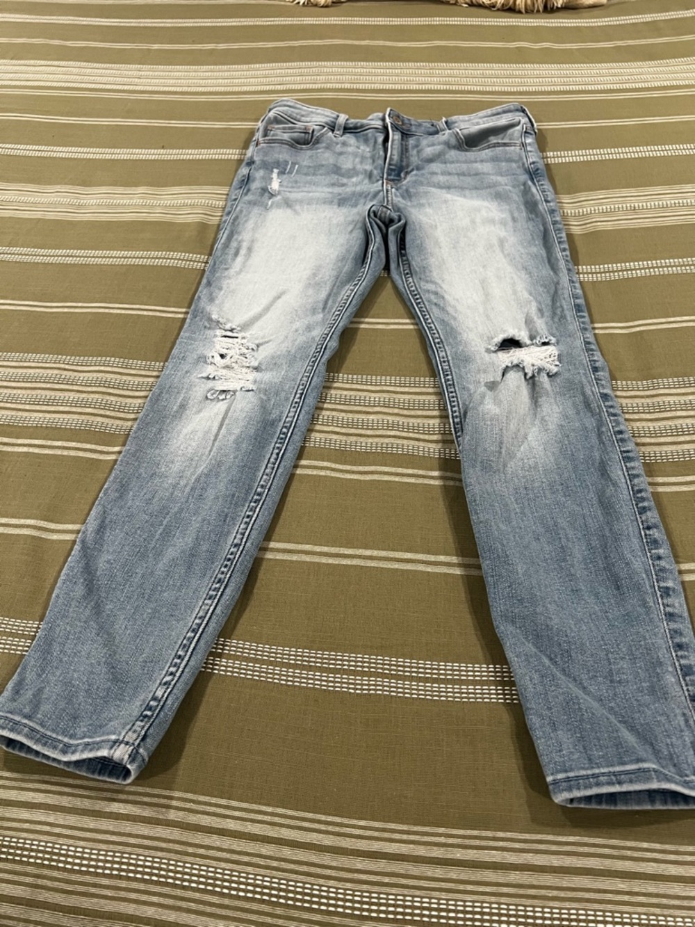 Hollister Light Blue High-Rise Super Skinny Jeans